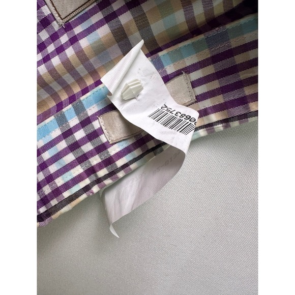 Peter Millar Mens M Plaid Button Down Dress Shirt Cotton Long Sleeve Multicolor - Picture 10 of 10